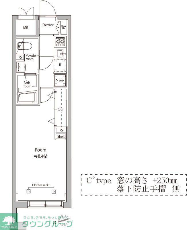 アトリオフラッツ中野(1K/1階)の間取り写真