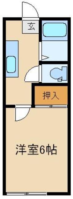 ハイツ寺尾A(1K/1階)の間取り写真