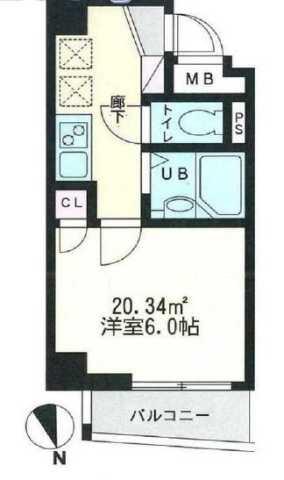 ＪＲ中央線 高円寺駅 徒歩10分 5階建 築10年(1K/3階)の間取り写真