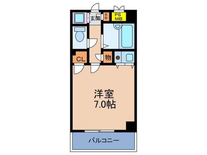 エシックス法雨(ワンルーム/6階)の間取り写真