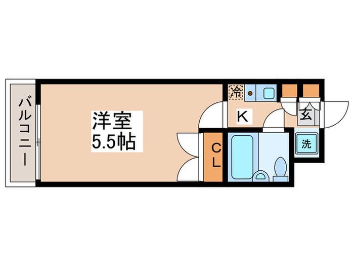 プレイアデ荻窪(1K/2階)の間取り写真