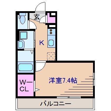 コンフォール新横濱II(1K/2階)の間取り写真