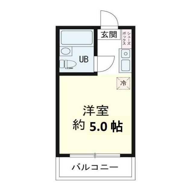 パステル小山(ワンルーム/1階)の間取り写真