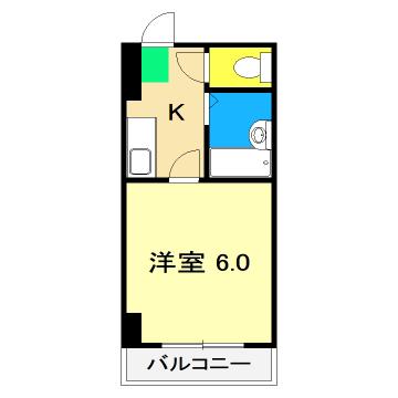 セブンシーズ入明アネックス(1K/4階)の間取り写真