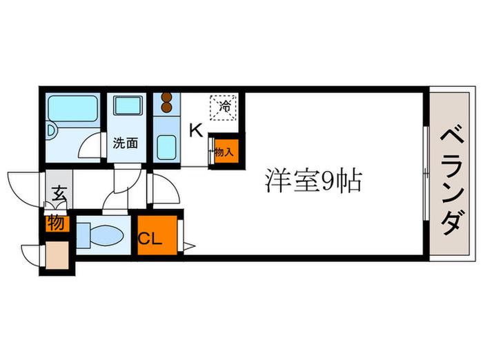 御所山の手コーポ(1K/3階)の間取り写真