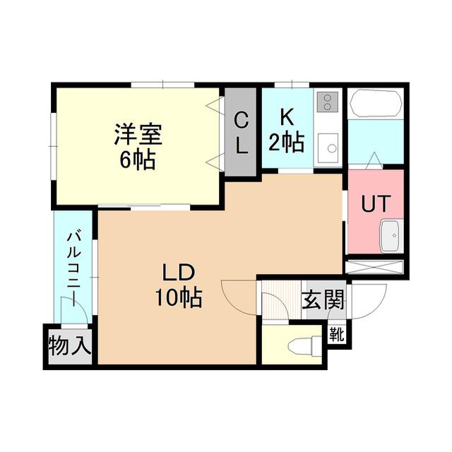 シャルム豊平(1LDK/3階)の間取り写真
