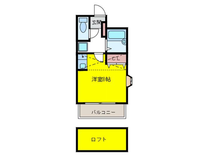 加島ビル(ワンルーム/3階)の間取り写真