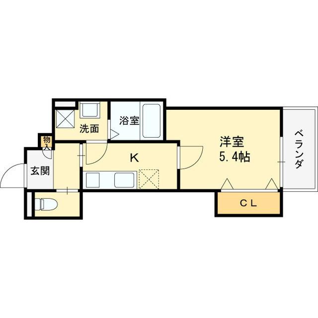 西今川共同(1K/2階)の間取り写真