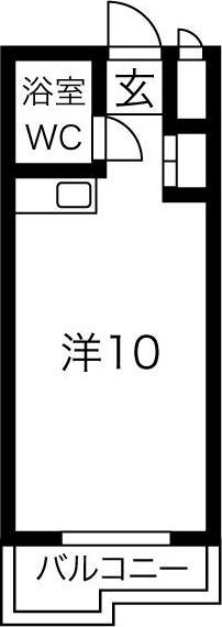 ロッソ堀田(ワンルーム/3階)の間取り写真