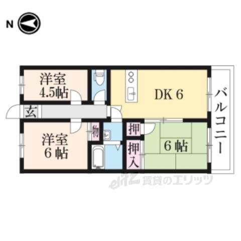 SKY新庄(3LDK/2階)の間取り写真