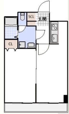 中銀新川マンシオン(1LDK/5階)の間取り写真