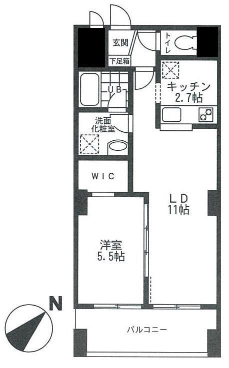 LA・SAKURAS(1LDK/9階)の間取り写真