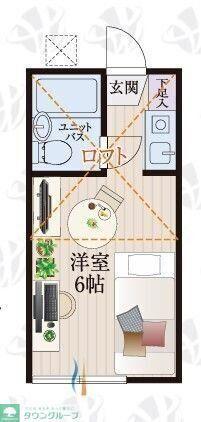 BCASA吹上RE-BORN(ワンルーム/1階)の間取り写真