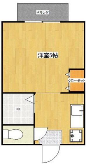 難波ビル(1K/4階)の間取り写真