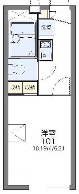 レオパレスWING(1K/2階)の間取り写真