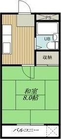 シャンポール三栄前山I(1K/1階)の間取り写真