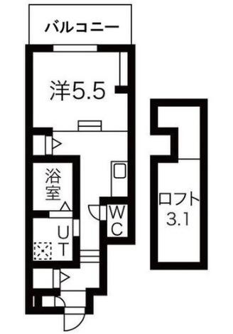 あんしん津堂08-0180(1K/1階)の間取り写真