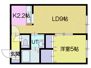 メルフィーノ(1LDK/2階)の間取り写真