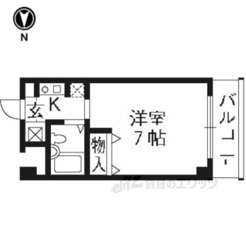 コリンノルド(1K/5階)の間取り写真