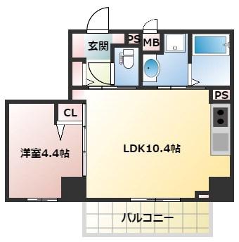 BROOKLYN SQUARE(1LDK/6階)の間取り写真