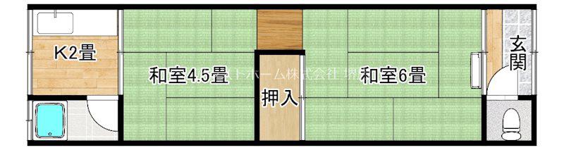 大槻文化(2K/2階)の間取り写真