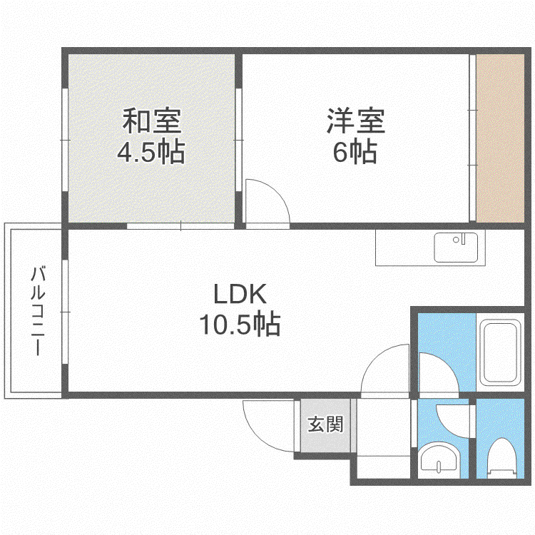 ノースシャトレー(2LDK/5階)の間取り写真