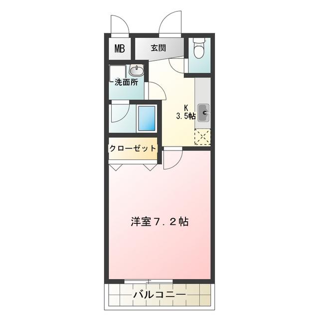 フジパレス南清水町III番館(1K/1階)の間取り写真