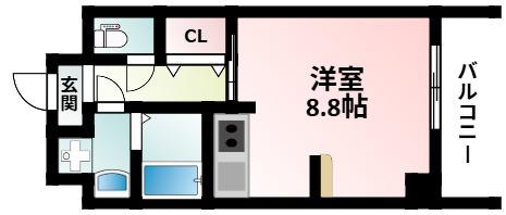 DOクレスト新大阪(ワンルーム/5階)の間取り写真