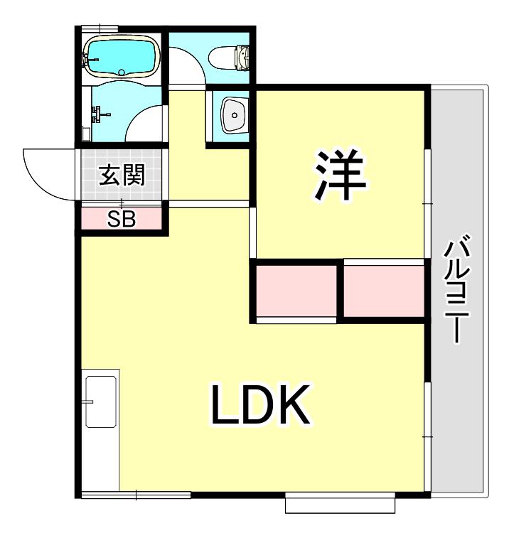 メゾンタンスイ(1LDK/2階)の間取り写真