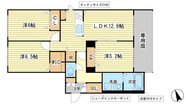 MAISON ETERNO(3LDK/1階)の間取り写真