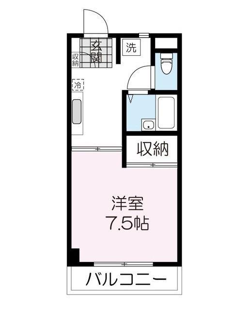 パディントンハウス(1K/3階)の間取り写真