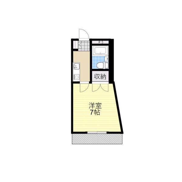 プレジールメゾン旭(1K/2階)の間取り写真