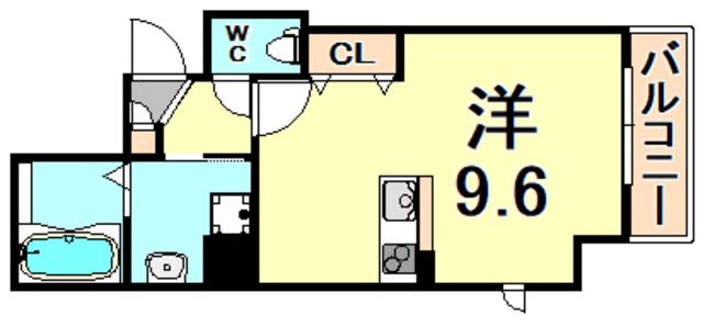 ONLYONE伊丹中央(ワンルーム/6階)の間取り写真