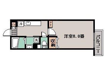 MIRACOLO(1K/5階)の間取り写真