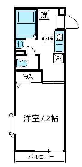イーストコート(1K/1階)の間取り写真