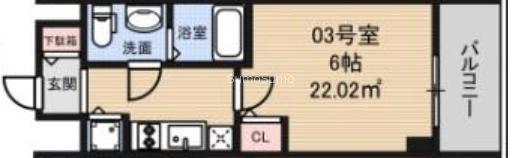 S-RESIDENCE北浜(1K/5階)の間取り写真
