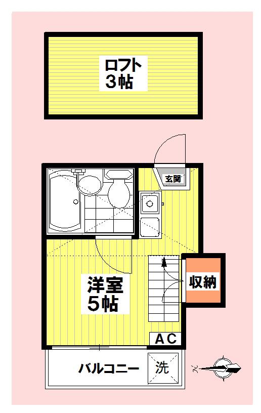 ドゥオーモ中野(ワンルーム/1階)の間取り写真