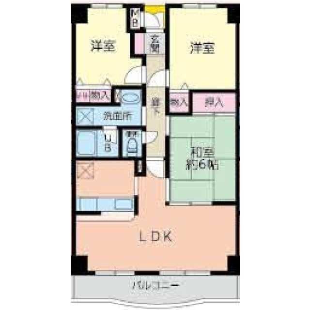コンフォールドミール(3LDK/2階)の間取り写真