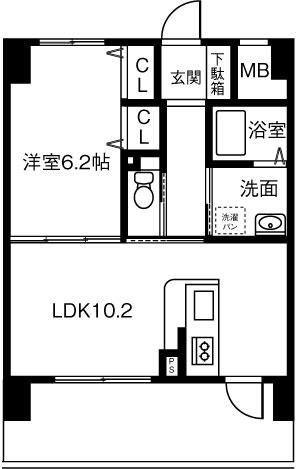 セジュール小牧(1LDK/7階)の間取り写真