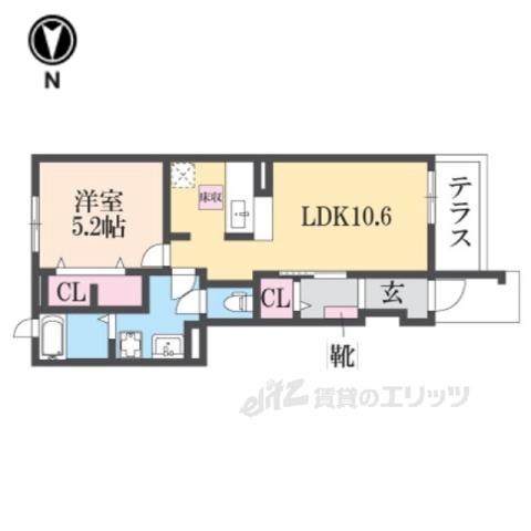 エミュール5(1LDK/1階)の間取り写真