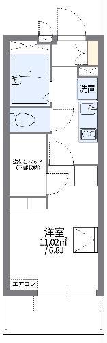 レオパレスイエルバ(1K/2階)の間取り写真