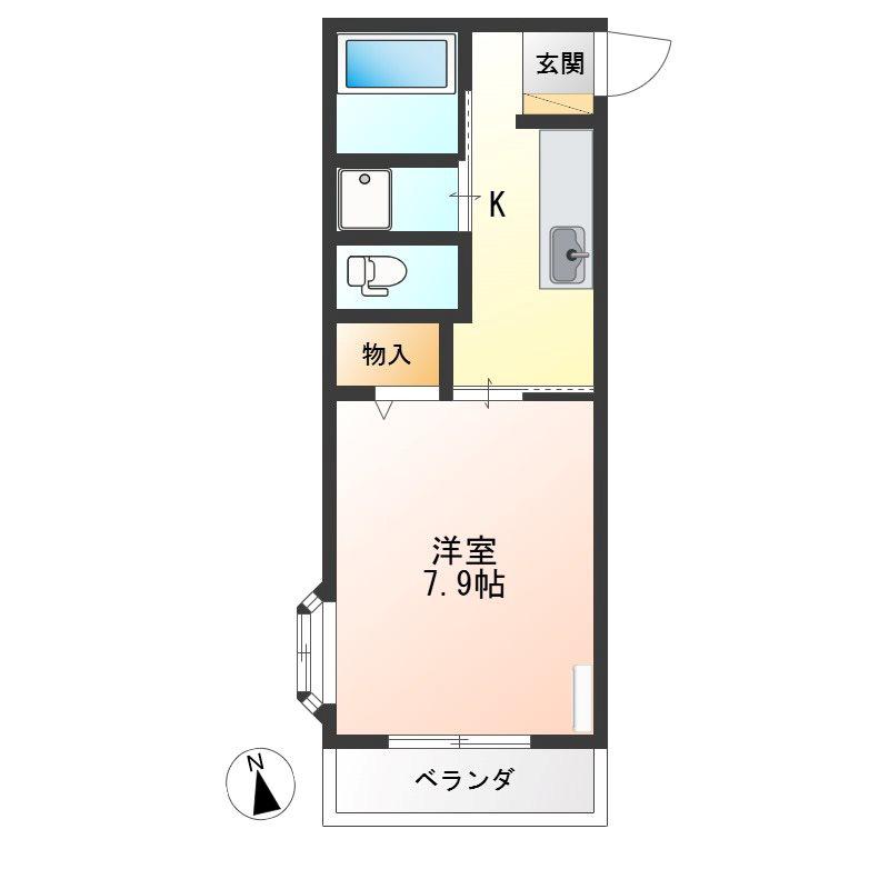 TIME UP 21(1K/3階)の間取り写真