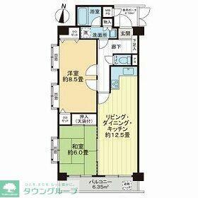 ライオンズマンション若葉(2LDK/2階)の間取り写真
