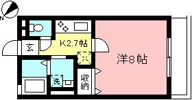 シャルマンハイツ(1K/1階)の間取り写真
