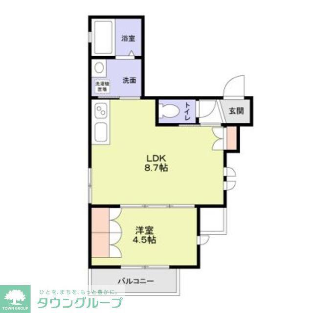 GRAND FAMILLE(1LDK/2階)の間取り写真