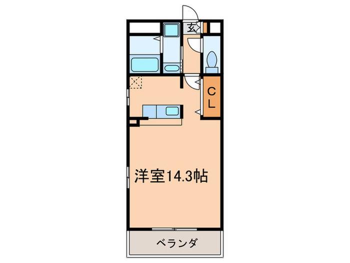 RIMP竹ノ山(ワンルーム/3階)の間取り写真