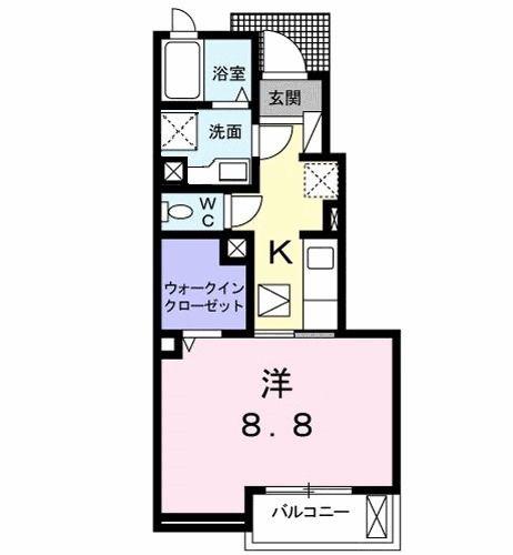 リノマハロ(1K/1階)の間取り写真
