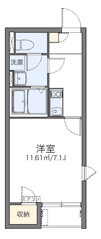 レオネクストアンフィーニ洋(1K/1階)の間取り写真