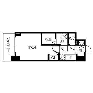 IW RESIDENCE大阪CREST TAPP(1K/2階)の間取り写真
