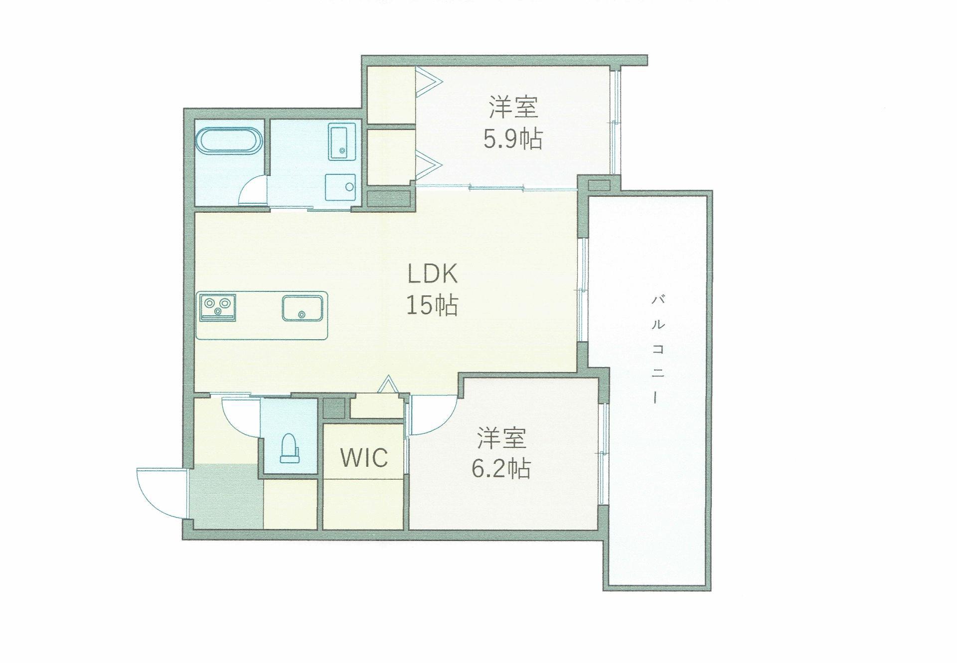 シャーメゾン アリビオ(2LDK/1階)の間取り写真